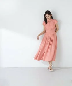 NATURAL BEAUTY BASIC フレンチスリーブシャツワンピース