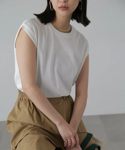 FREE'S MART USAコットンフレンチスリーブTシャツ