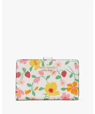 kate spade new york マディソン ストロベリー ガーデン プリント ミディアム コンパクト バイフォールド ウォレット ボックス セット