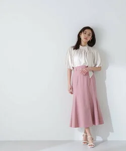 NATURAL BEAUTY BASIC ベルテッドアシメマーメイドスカート