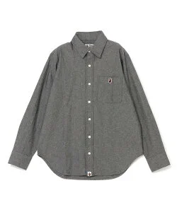 A BATHING APE ONE POINT CHAMBRAY SHIRT