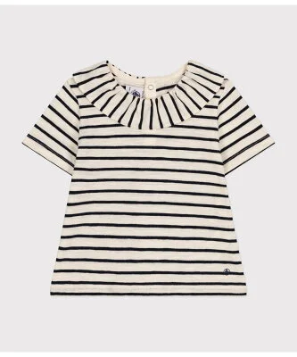 PETIT BATEAU コットンボーダー半袖カットソー