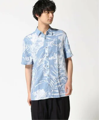 GUESS 半袖 シャツ (M)Collin Inside Printed Shirt