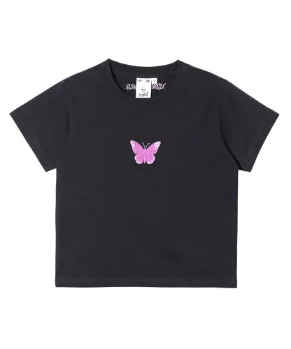 X-girl EMBROIDERED BUTTERFLY LOGO S/S BABY TEE Tシャツ