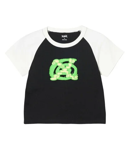 X-girl WHIRLPOOL S/S RAGLAN SLEEVE BABY TEE Tシャツ