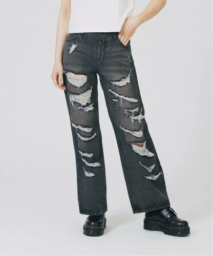 X-girl RIPPED DENIM PANTS パンツ