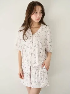 SNIDEL HOME カットプリントシャツ*ショートパンツセット