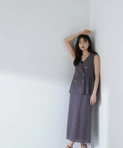 NATURAL BEAUTY BASIC メッシュレース ナロースカート