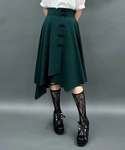 axes femme POETIQUE チャイナボタンイレヘムスカート