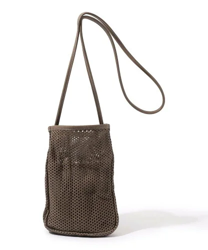 TOMORROWLAND GOODS AMIACALVA WASHED LEATHER MESH POCHETTE