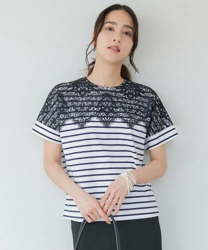 自由区 【洗える】レース Tシャツ