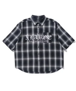 XLARGE OLD ENGLISH S/S PLAID SHIRT