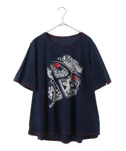 HIROKO BIS GRANDE 【大きいサイズ】ステッチアクセントTシャツ /洗える