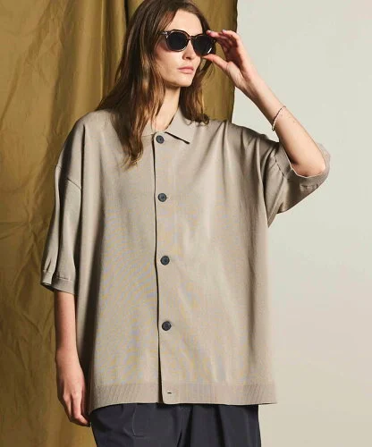 MAISON SPECIAL Prime-Over Short Sleeve Knit Shirt