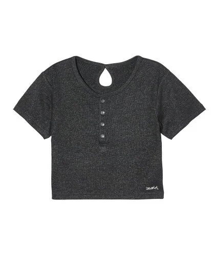 X-girl HENLEY NECK SS TOP