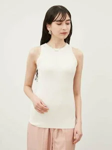 Mila Owen シルク混クルーネックアメスリニットタンク【手洗い可能】