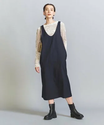 UNITED ARROWS ポプリン レイヤード ワンピース