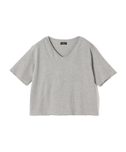 SHIPS WOMEN SHIPS Primary Navy Label:Vネック ボクシー Tシャツ