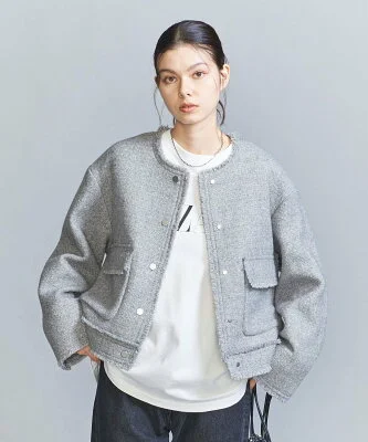 UNITED ARROWS ツイードフリンジ ジャケット