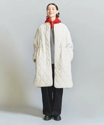 UNITED ARROWS キルティングノーカラーコート