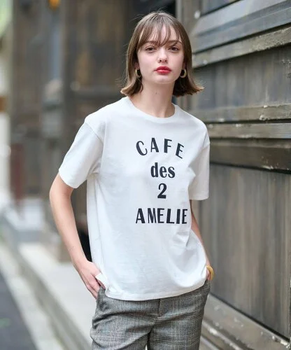 【SALE／40%OFF】DRESSTERIOR 2AMELIEロゴTシャツ ドレステリア トップス カットソー・Tシャツ ホワイト グレー オレンジ