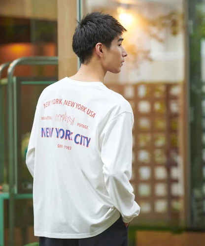 UNITED ARROWS green label relaxing 【別注】＜Manhattan Portage＞GLR NEW YORK CITY 長袖 Tシャツ