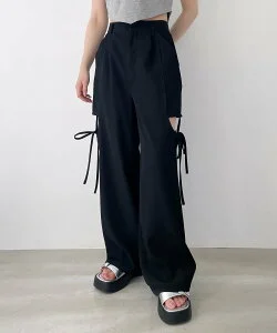 【SALE／50%OFF】Heather スリットデザインパンツ ヘザー パンツ その他のパンツ