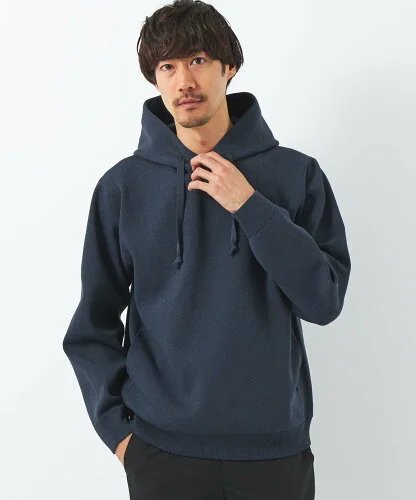 UNITED ARROWS green label relaxing JUSTFIT エアリー ツイストヤーン フーディー パーカー