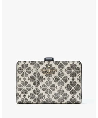 kate spade new york スペード フラワー コーテッド キャンバス ミディアム コンパクト バイフォールド ウォレット