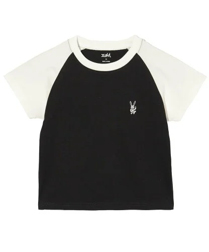 X-girl EMBROIDERED BUNNY RAGLAN SLEEVE BABY TEE