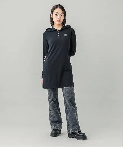 X-girl RIB HOODIE DRESS X-girl