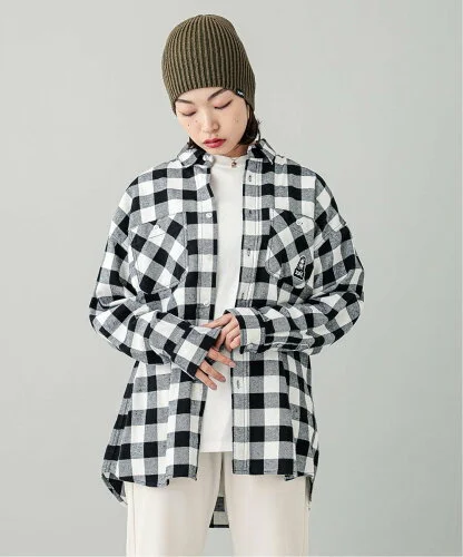 X-girl FACE PLAID L/S SHIRT