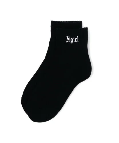 X-girl OLD ENGLISH LOGO SHORT RIB SOCKS