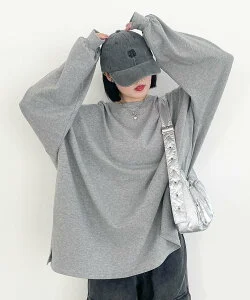 Heather 【WEB限定】スーパーBIGシルエットロンT