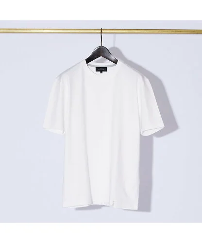 ABAHOUSE 【クルーネック】ストレッチ ポンチ 半袖Tシャツ