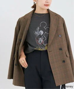 IENA R JUBILEE/DISNEY COLLECTION LW加工Tシャツ(Mickey Mouse)