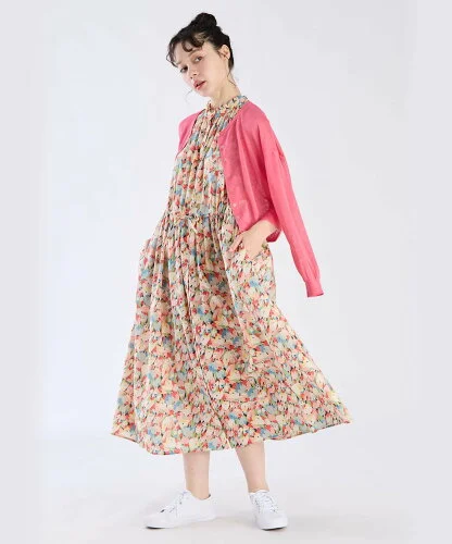 To b. by agnes b. WW24 ROBE チューリッププリントドレス