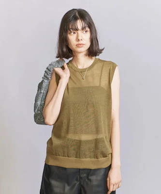 BEAUTY&YOUTH UNITED ARROWS ウールブレンド シアーノースリーブ