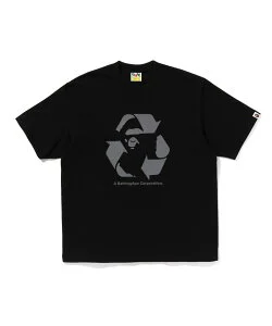 A BATHING APE RECYCLE MOTIF RELAXED FIT TEE