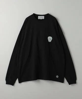 BEAUTY&YOUTH UNITED ARROWS ＜ESPOIR＞ スカル エンブロイダリー ロングスリーブ Tシャツ