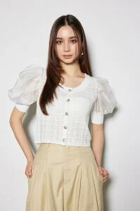 rienda 2WAYシアーラメニットカーデ