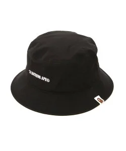 A BATHING APE LOGO BUCKET HAT M