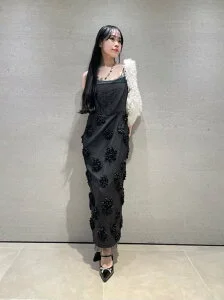 LILY BROWN フラワーエンブロイダリーセットキャミドレス