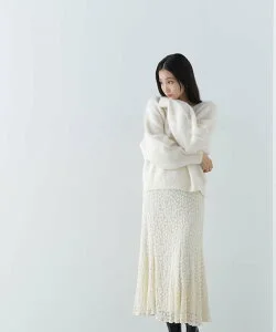 NATURAL BEAUTY BASIC バルファスレースマーメイドスカート 24AW