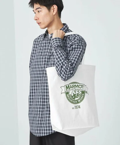 UNITED ARROWS green label relaxing 【別注】＜Marmot＞GLR ロゴ キャンバス トートバッグ