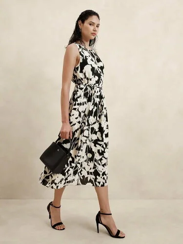 BANANA REPUBLIC FACTORY STORE ジョーゼットミディシフトワンピース