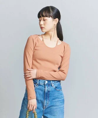 BEAUTY&YOUTH UNITED ARROWS ベアテレコ ストラップ ロングスリーブ カットソー