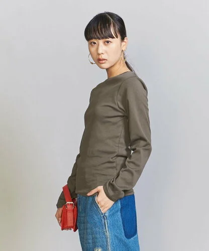 UNITED ARROWS オーガニックコットン フライス ロングスリーブ Tシャツ