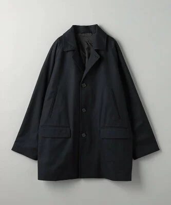 UNITED ARROWS フラノ オープンカラー ハーフコート