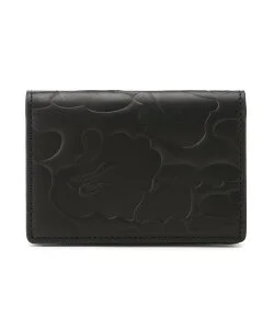 A BATHING APE EMBOSSED LEATHER BUSINESS CARD CASE